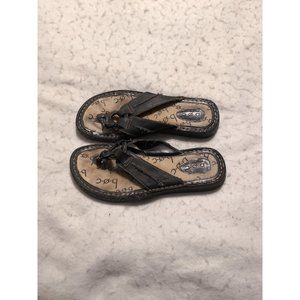 BOC Born Concept Sandals Thongs Flip Flops BC3313 Womens Comfort Black Size 7